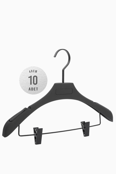 10 pcs ICS 40cm Soft Touch Coated BM Plastic Hanger
