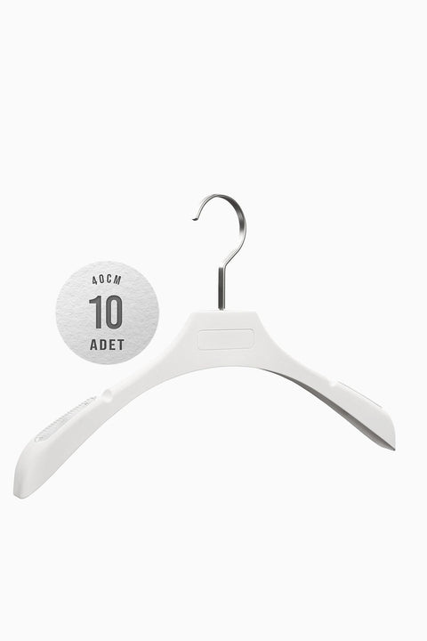 10 pcs ICS 40cm Soft Touch Coated Plastic Hanger