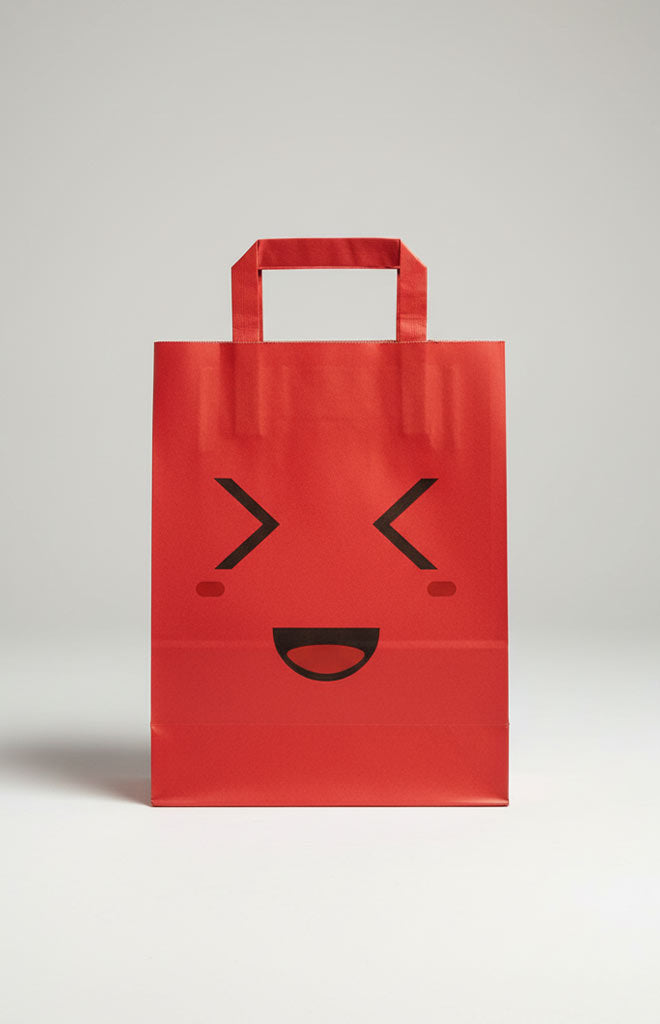 Flat Handle Kraft Bag